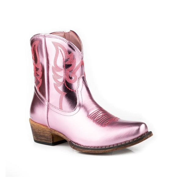 NWT ROPER Women's Shay Western Boot in Pink Metallic size 6.5 - Picture 1 of 9